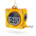 25-Foot Gold Tape Measure Glass Ornament