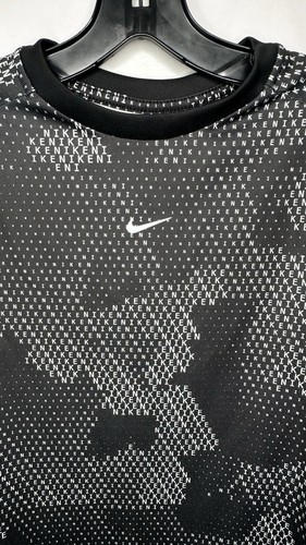 Nike Youth FN8694-010 Dri-Fit Short Sleeve All Over Print Polyester Shirt Large - Picture 2 of 8
