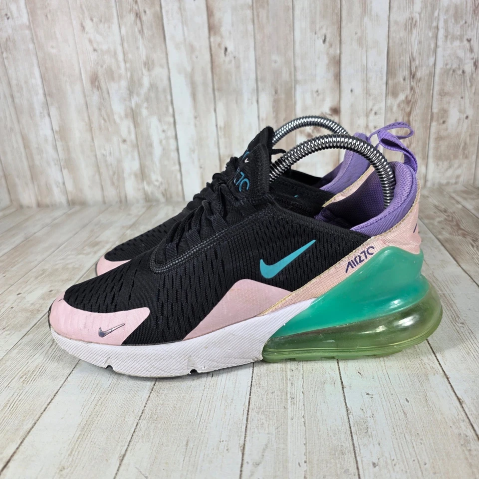 Nike Air Max 270 Negro Teal Rosa Lavanda Para Mujer Zapatos para Correr Talla 7 Foto 2 de 4