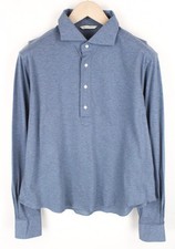 Suitsupply Men's Shirt  L Light Blue Polo Shirt Cotton Blend Smart Fit