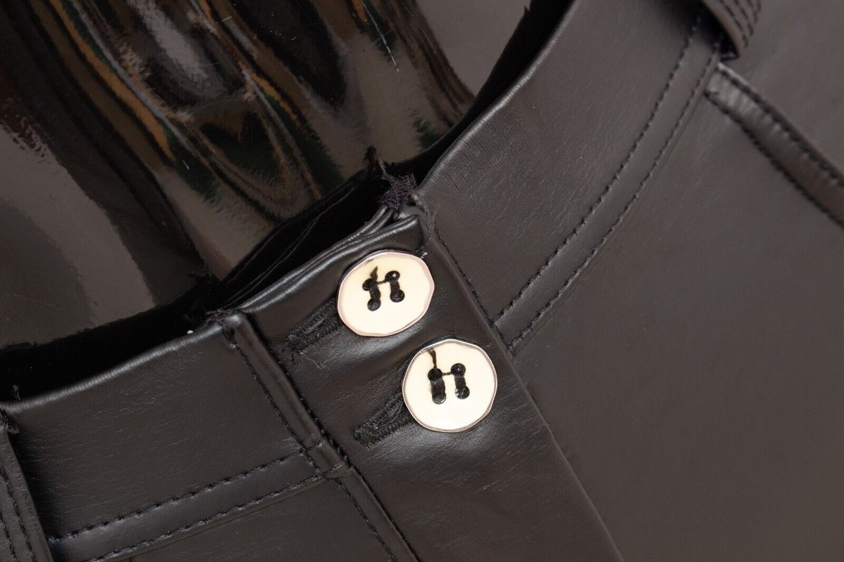 FREDDY WR.UP Trousers Black Latex Faux Leather Shaping Slimming