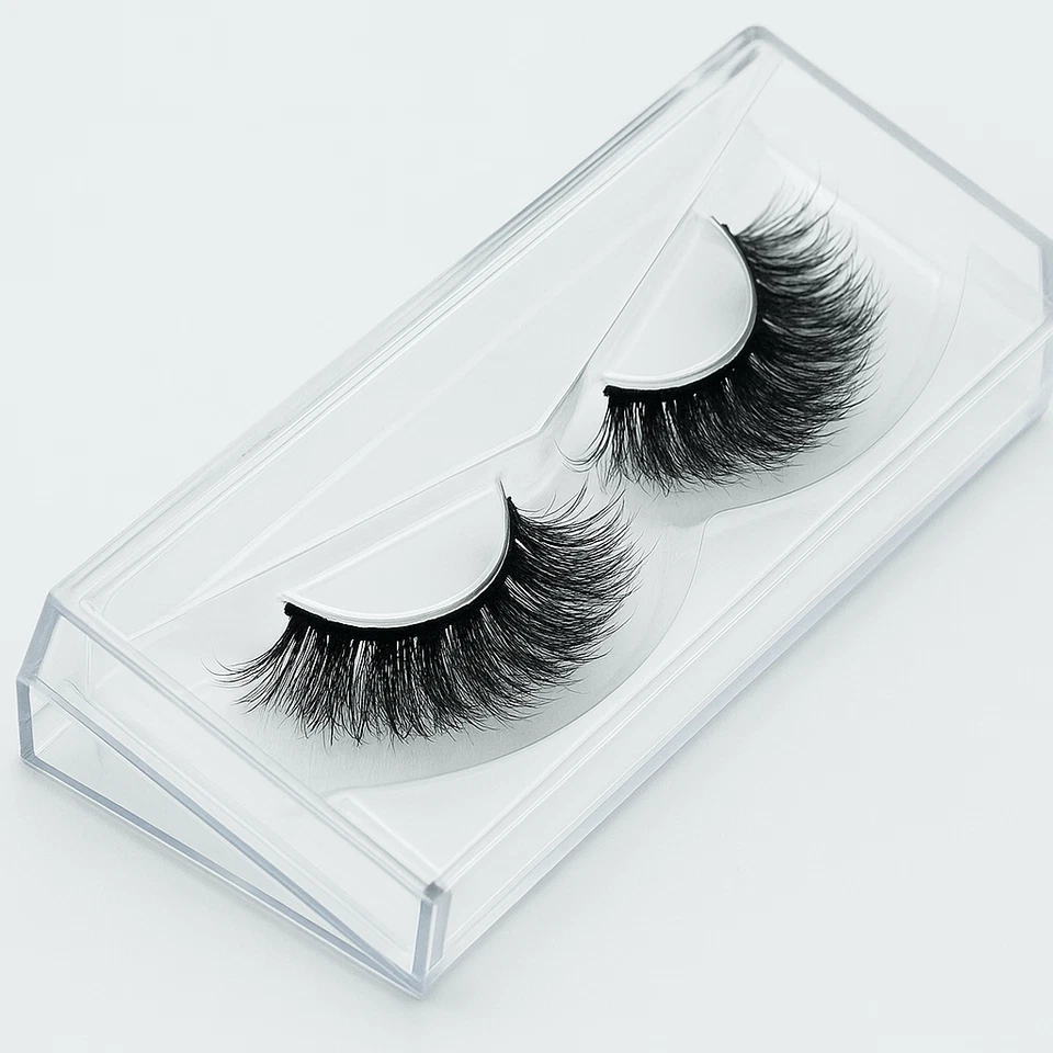 100% Real Mink 3D Handmade Eyelashes Long Wispy Fluffy Natural Look Lashes - Image 4 of 4