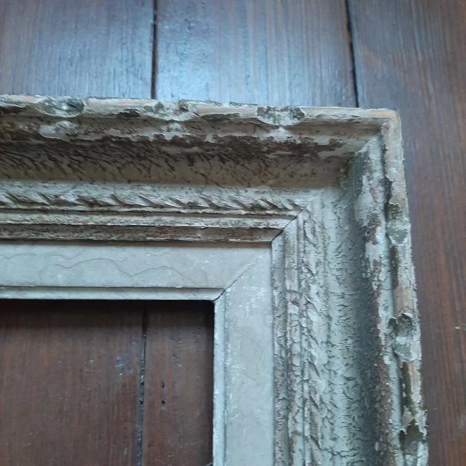 Cadre ancien bois sculpté/3 F**27 x 22 cms - Photo 3/4