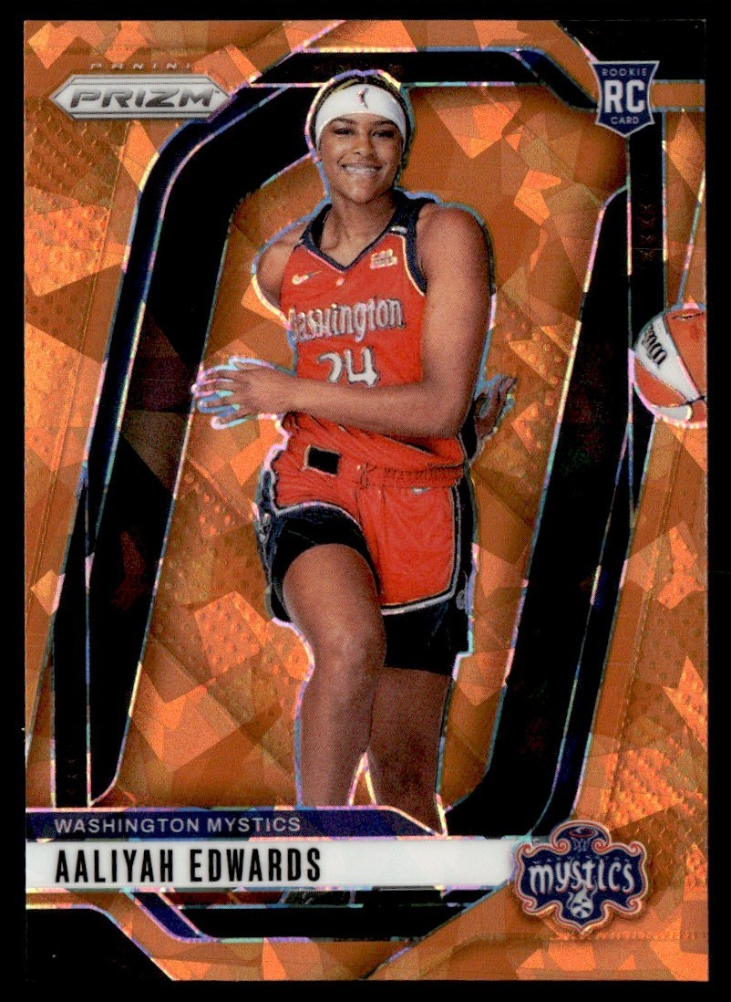 2024-25 Panini Prizm WNBA Orange Ice Aaliyah Edwards RC #142