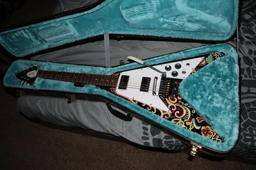 Epiphone Jimi Hendrix "Love Drops" Flying V Electric Guitar - Ebony