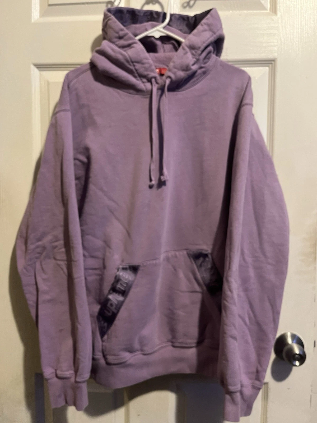 Sweat à capuche Supreme Tonal Sangle violet lavande taille XL fabriqué au Canada