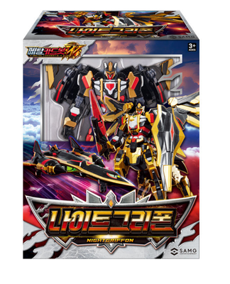 Metal Cardbot W Season 3 Night Griffon Transformer Robot Toy