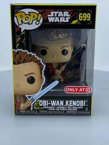Funko Pop! Star Wars Obi-Wan Kenobi Retro Vinyl Bobblehead Figure, 4.05 inches,