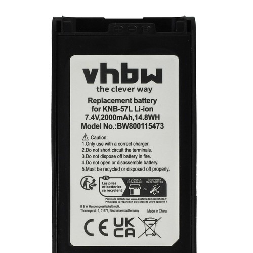 Bateria do Kenwood TK-3148 TK-3140 TK-2360M TK-2360E TK-3140E TK-3160 2000mAh 7,4V - Zdjęcie 5 z 9