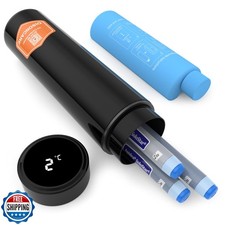 DISONCARE 60H 4 Pen Insulin cooler travel case Temp Display Medication Cooler