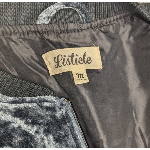 Listicle Velour Bomberjacke mit durchgehendem Reißverschluss und gerafften Ärmeln, Medium - Bild 6 von 8