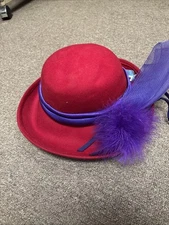 NWT Scala Red Hat Society Handmade Red And Purple 