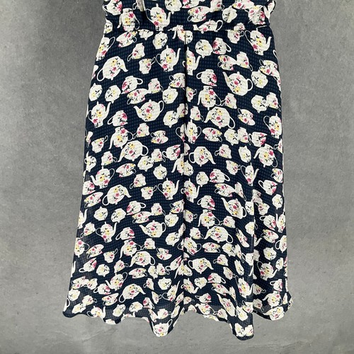 Disney Lauren Conrad Tea Party Print Dress Ruffle Sz XL Alice in Wonderland - Picture 5 of 12