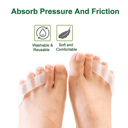2x Toe Little Bunion Separator Gel Silicone Corrector Uk Pain Relief Foot Pinky - Picture 8 of 9