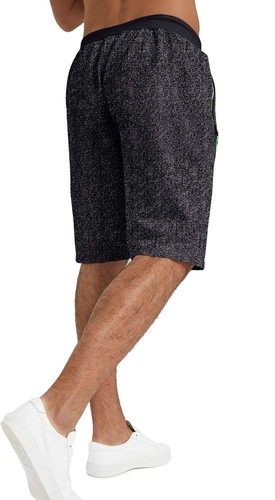Men's Casual Shorts Elastic Waist Comfy Workout Shorts Drawstring with Zipper... - Picture 4 of 6