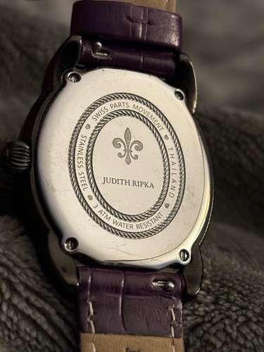 Judith Ripka Purple Band Edelstahl Black Face neue Batterie - Bild 4 von 13