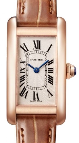 Cartier Tank Américaine 19x34.8mm W2607456 18K Rose Gold Unisex Watch