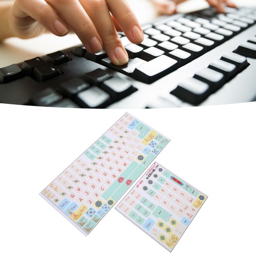 .›2Pcs Mechanical Keyboard Sticker Frosted Surfaces Cute Cartoon Clear Pattern S - Picture 6 of 22