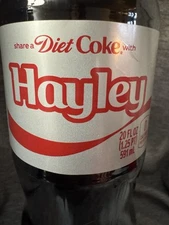 Share a Coke with   Hayley   2025 Personalized Gift Coca~Cola Bottle 20oz Diet