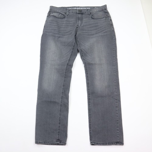 Buffalo David Bitton Jeans Herren 36x32 Ash-X Slim Stretch Grau Denim Neu mit Etikett NEU