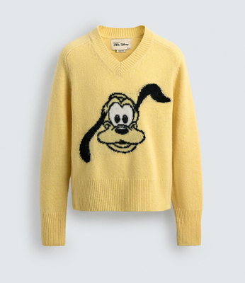 ZARA×Disney ウールプルートセーター xl - Harry Lambert for Zara x Disney 2025 Yellow Pluto Wool