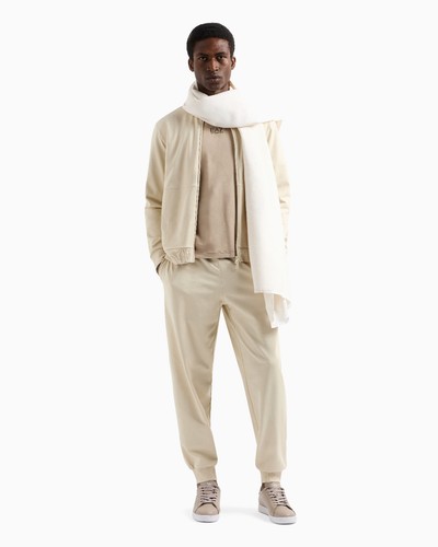 EA7 Tuta Uomo Visibility con Collo Alto Full Zip in Jersey di Cotone - Foto 11 di 12