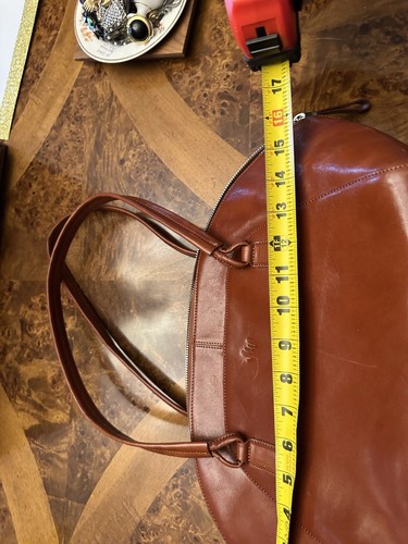 VTG MONSAC ORIGINAL VICHETTA HIGH QUALITY LEATHER BAG IN TERRACOTTA COLOR   - Picture 18 of 24