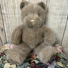 Vintage Gund 16" Fuzzy Brown Teddy Bear 1986 Stuffed Animal Plush