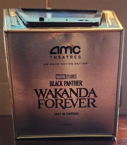 TESTED Wakanda Forever Black Panther 2 AMC Theatre LIGHT UP Popcorn Tin Bucket - Picture 7 of 7