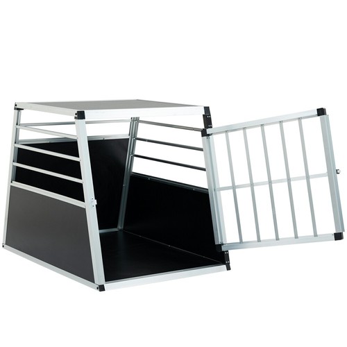 Heavy Duty Dog Crate, 35" Aluminum Pet Trapezoid Transport Box for Dogs and Cat - Picture 7 of 7