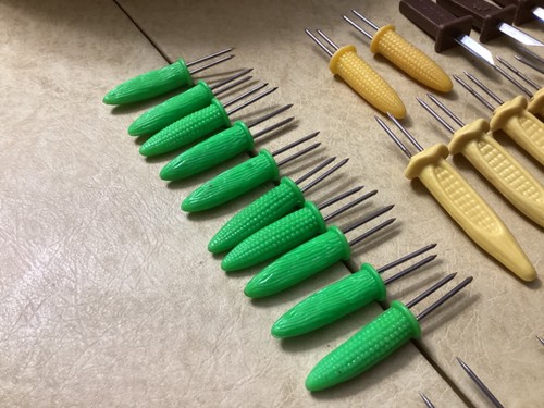 Lot of Corn on the Cob Holders Forks & Butter / Salt - Picture 3 of 6