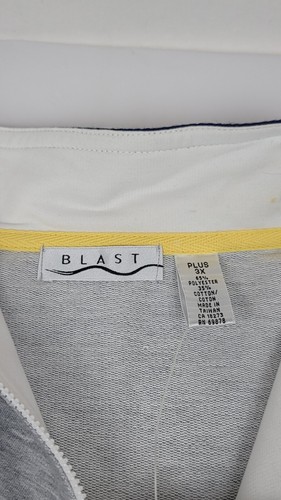 Blast Pullover Sweatshirt Women's Size 3XL. Qt. Zip Color Block Vintage NWT - Picture 4 of 7