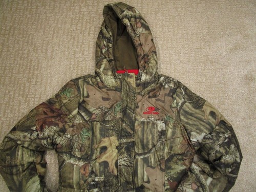 Mossy Oak Jacket Women Large Green Break Up Camo Puffy Puffer Hunting Coat - Picture 2 of 9