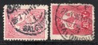 GREECE 1908/11 - 2 Ottoman pmk SALONIQUE 1 & 3 (Thessaloniki, Macedonia)
