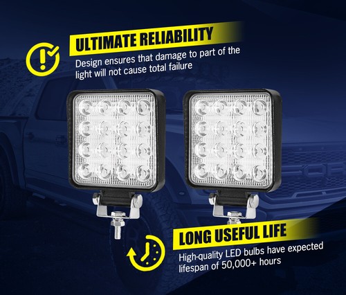 10 X OSRAM Led Work Light Bar Flood Square Fog Lamp Reverse Offroad 4WD - Picture 9 of 12
