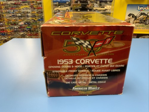 AMERICAN MUSCLE ERTL 1953 CORVETTE EXCLUSIVE LIMITED EDITION BRUSHED GOLD NEW - Picture 7 of 10
