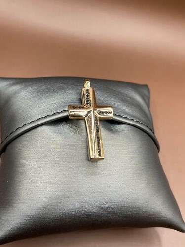 Colgante Cruz Oro 18K REAL 2 Colores - Imagen 2 de 5