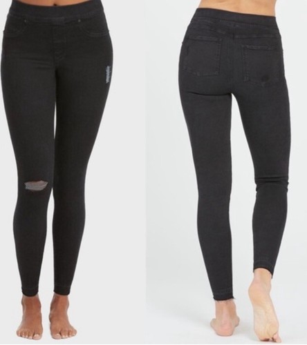 Spanx Distressed Skinny Jeans Vintage Black Denim Legging Women’s Size Small NWT