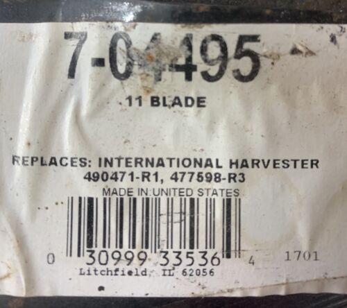 International Harvester 3 Piece Lawnmower Blades 7-04496 & 7-04495 - Picture 3 of 4