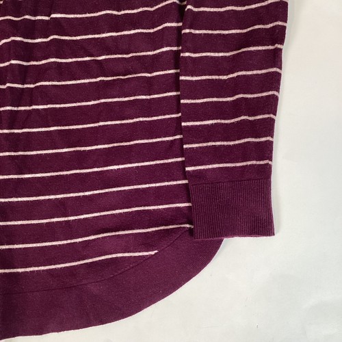 Camiseta Top Rosa Trébol Mujer Talla L Grande Manga Larga Cuello Redondo Rayas Informal - Imagen 4 de 7