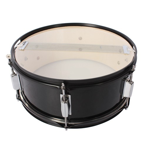 New Black 14 x 5.5 Inch Marching Snare Drum with Sticks, Strap, and Drum Key - Picture 13 of 14