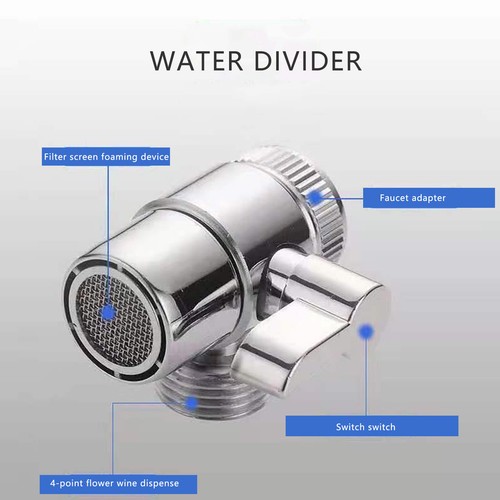 Universal Spültisch Ventil Umsteller Wasserhahn auf Schlauch Adapter für Küche Bad Show9F - Bild 8 von 9