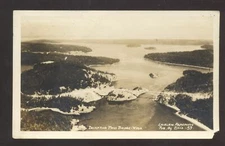 RPPC DECEPTION PASS BRIDGE WASHINGTON LAIDLAW AEROPHOTO REAL PHOTO POSTCARD