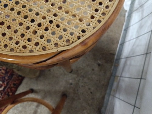 Hocker Wienergeflecht Thonet Stil Midcentury Vintage Shabby Chic - Bild 7 von 12