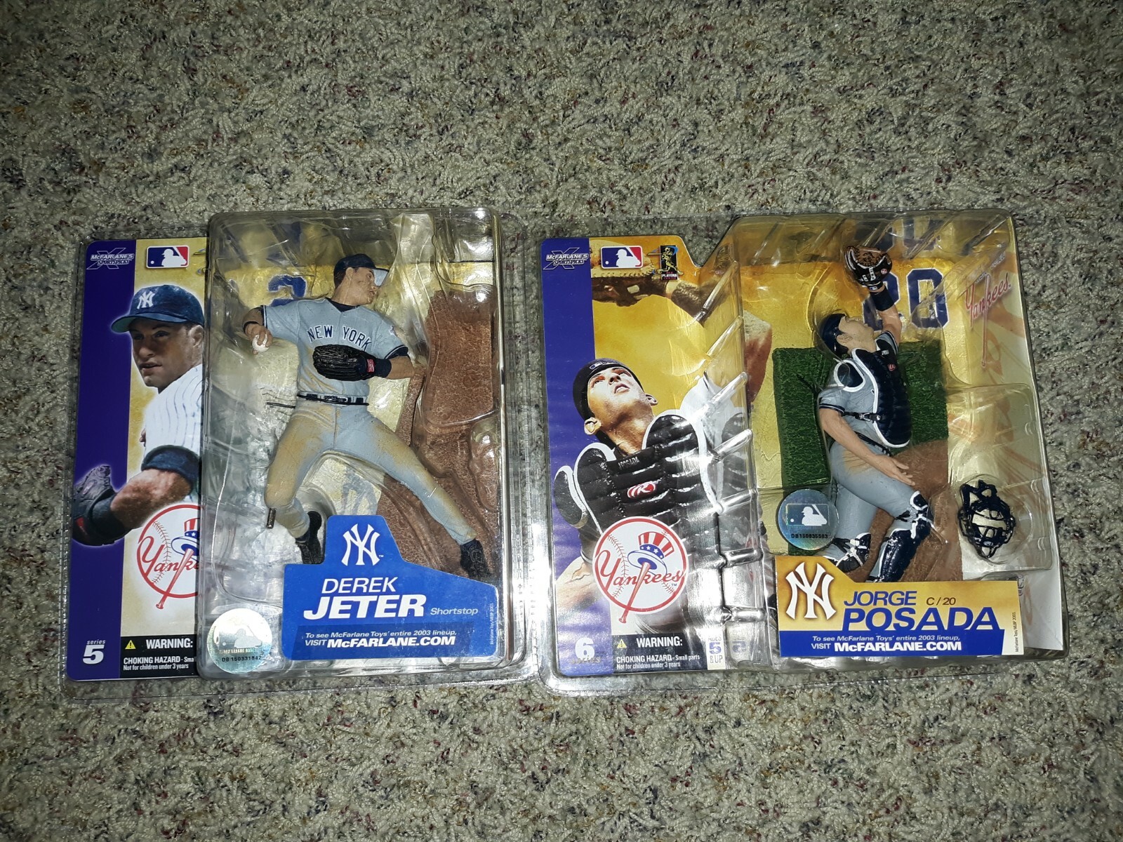 Jorge Posada McFarlanes Series 6 2003 & Series 5 Derek Jeter Jorge Posada McFarlanes Series 6 2003 & Series 5 Derek Jeter