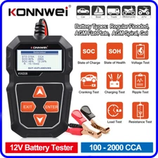KONNWEI KW208 100-2000CCA Cranking Charging Circut Tester 12V Car Battery Tester
