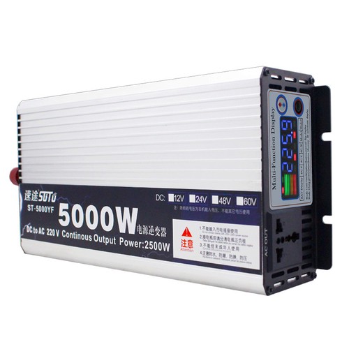 Inversor de potencia de onda sinusoidal pura de 5000 W 24 V a CA 220 V convertidor de potencia digital EE. UU. - Imagen 9 de 11