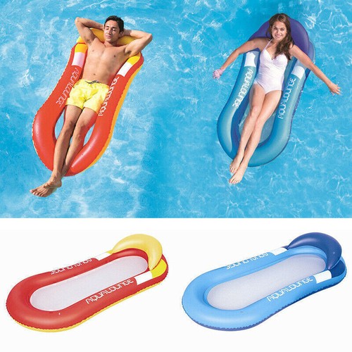 Inflatable Float Mesh Recliner Floating Bed Swimming Pool Water Lounge Chair - Picture 4 of 15