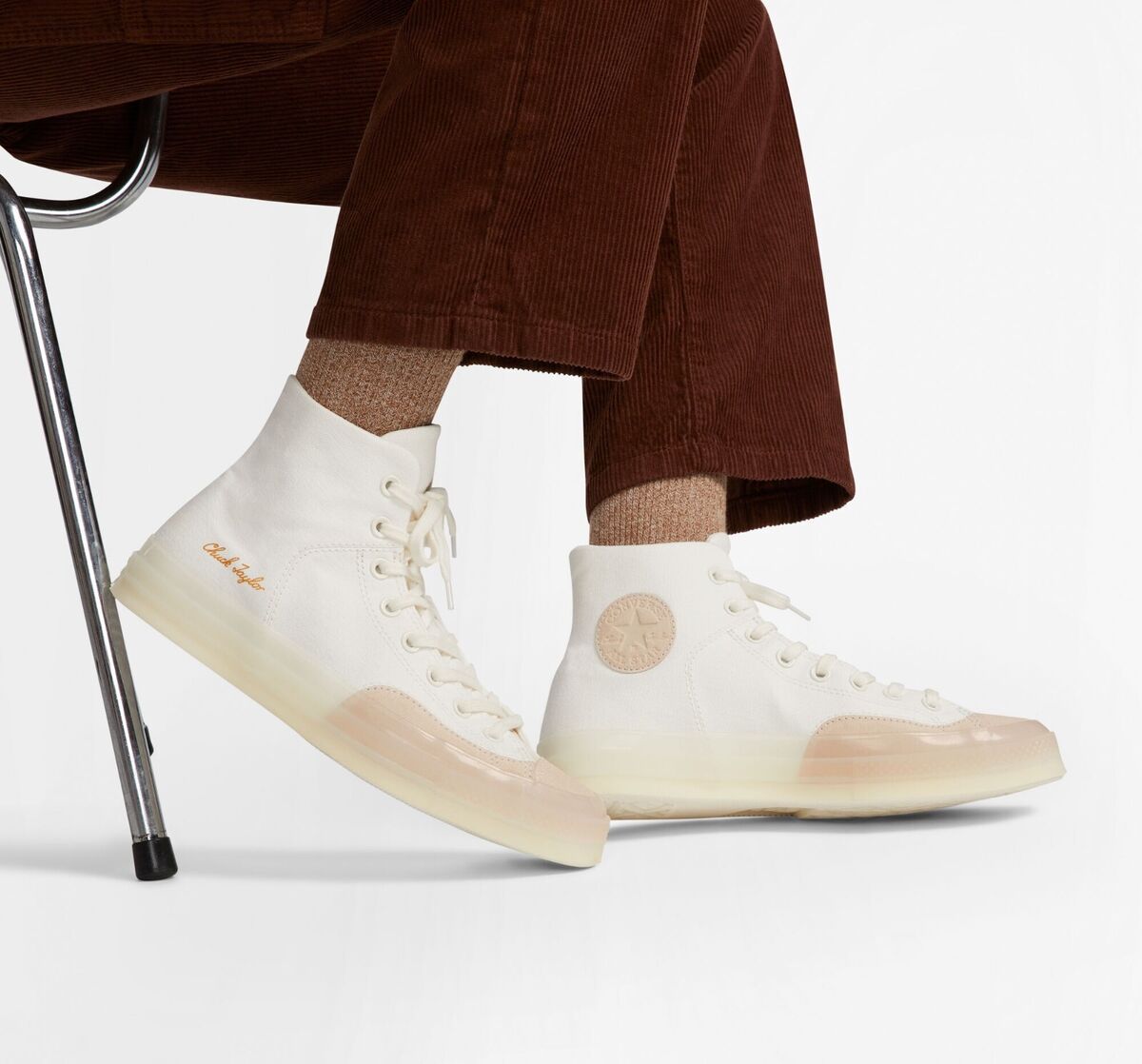 Chuck 70 Marquis Hi Sneakers in White/Ivory