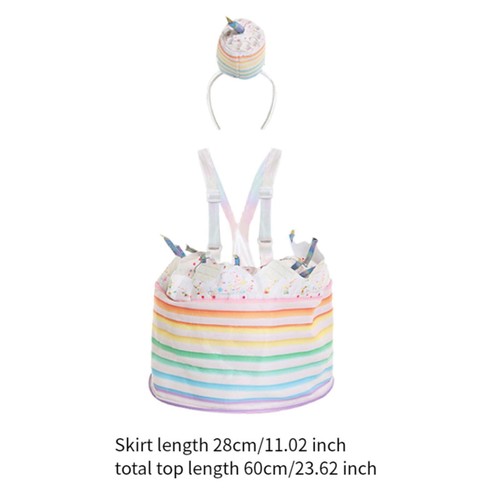 Cake Costume for Kids for 3-5 Years Cute Lightweight with Headband Dressing up - Picture 3 of 7